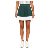 Polo Womens Sam Pleated Sport Skort In Forest Green/White