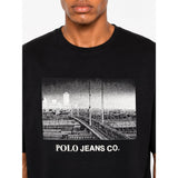 Polo Mens City Scape Graphic T-Shirt In Black