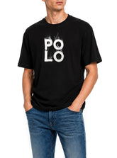 Polo Mens Flame Graphic T-Shirt In Black