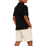 Polo Boys Andrew Zip Short Sleeve Golfer In Black
