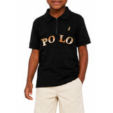 Polo Boys Andrew Zip Short Sleeve Golfer In Black