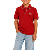 Polo Boys Aon Golfer In Dark Red