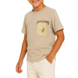 Polo Boys Mpho Patched Pocket T-Shirt In Fog