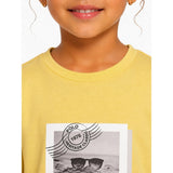 Polo Girls Asha Photo Printed Short Sleeves T-Shirt In Yellow