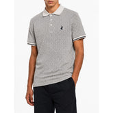 Polo Mens Geometric Pima Printed Golfer In Grey
