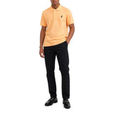 Polo Mens Essential Pique Short Sleeves Golfer In Peach