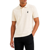 Polo Mens Essential Pique Short Sleeves Golfer In Off White