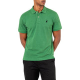 Polo Mens Essential Pique Short Sleeves Golfer In Dark Green
