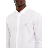 Polo Mens Classic Plain Oxford Long Sleeves Shirt In White