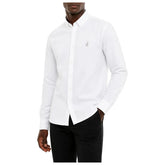 Polo Mens Classic Plain Oxford Long Sleeves Shirt In White