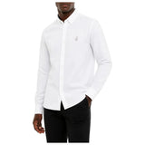 Polo Mens Classic Plain Oxford Long Sleeves Shirt In White