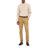 Polo Mens Classic Plain Oxford Long Sleeves Shirt In Stone