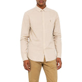 Polo Mens Classic Plain Oxford Long Sleeves Shirt In Stone