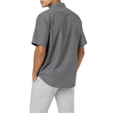 Polo Mens Classic Plain Oxford Short Sleeves Shirt In Charcoal