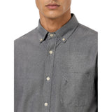Polo Mens Classic Plain Oxford Short Sleeves Shirt In Charcoal