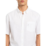 Polo Mens Classic Plain Oxford Short Sleeves Shirt In White