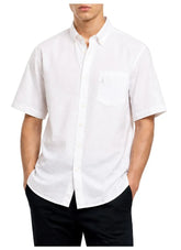Polo Mens Short Sleeves Classic Plain Oxford Shirt In White