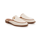 Polo 0078858 Womens Textured Mule Shoes Tan White
