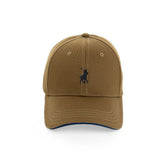 Polo Mens 6 Panel Structured Peak Cap In Khaki