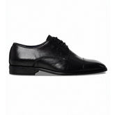 Polo Mens Gibson Leather Formal Toe Cap Lace Up Shoes In Black