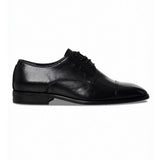 Polo Mens Gibson Leather Formal Toe Cap Lace Up Shoes In Black