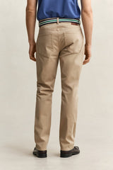 Gant Mans Regular Desert Jeans In Dark Khaki
