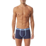 Diesel Mens M-Umbx Damie 2 Pack Boxer Long Shorts in Blue Multi