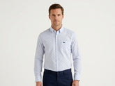 Harmont & Blaire Single Fabric Stripped Shirt In Blue