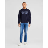 Guess Mens Beau Cn Sweatshirt In Navy