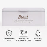 Regent Kitchen Bread Tin White & Gold