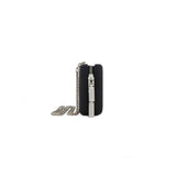 Fenn Silver Zip Purse In Black