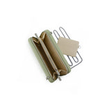 Fenn Silver Zip Chain Purse In Pastel Green