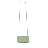 Fenn Silver Zip Chain Purse In Pastel Green