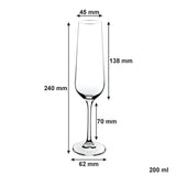 Consol Signature Vienna 4 Pack Stem Champagne Glasses