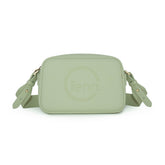 Fenn Gold Zip Crossbody Bag In Pastel Green