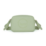 Fenn Gold Zip Crossbody Bag In Pastel Green