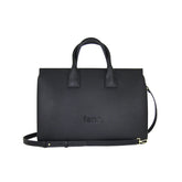 Fenn Silver Laptop Bag In Black