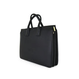 Fenn Silver Laptop Bag In Black
