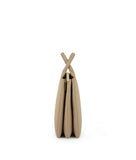 Fenn Gold Zip Laptop Bag In Sand