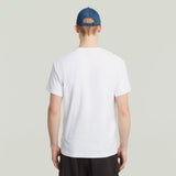 G-Star Raw Men's White Felt Logo T-Shirt