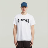 G-Star Raw Men's White Felt Logo T-Shirt