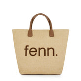 Fenn Womens Weave Tote Bag In Wood Coffee