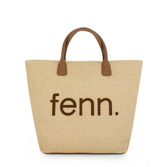 Fenn Womens Weave Tote Bag In Wood Coffee