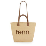 Fenn Womens Weave Tote Bag In Wood Coffee