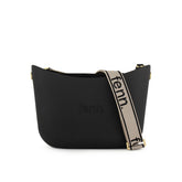 Fenn Gold Chain Black Canvas Tote Bag In Black