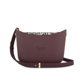 Fenn Gold Zip Purple Handle Tote Bag In Purple