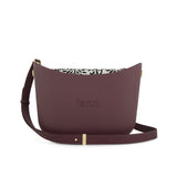 Fenn Gold Zip Purple Handle Tote Bag In Purple