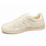 Sissy Boy Womens Preston Sneakers All Over Lace In Off White