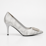 Butterfly Feet Miss Black Ladies Lanelle 3 Heels In Silver