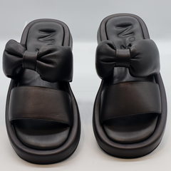 Nº21 Padded Leather Slides 23Esp04230 Black